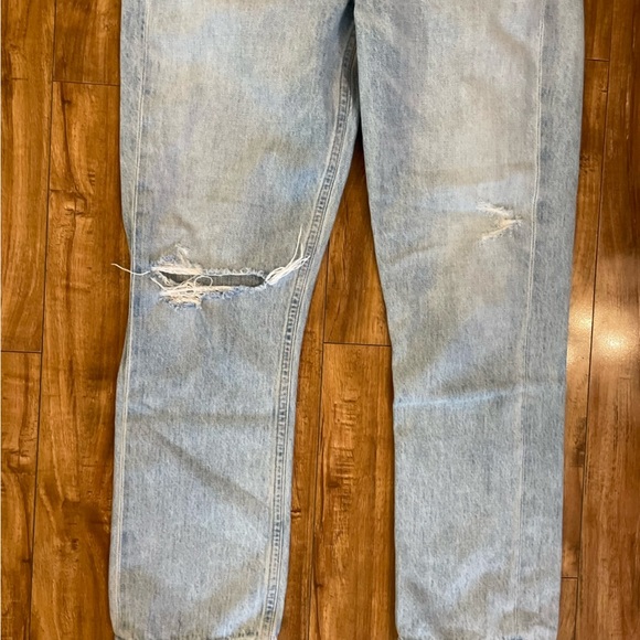 AGOLDE Women’s Riley High Rise Straight Distressed Crop Ankle Jean Size 26 - Picture 3 of 11